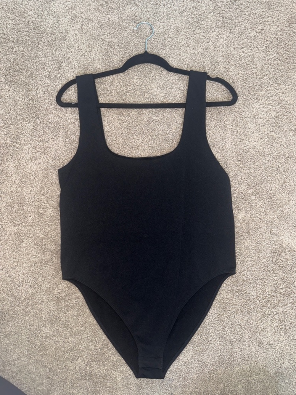 a new day Black Scoop Neck Ribbed Bodysuit
